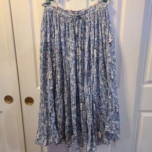 BLUE PRINT BROOMSTICK MAXI SKIRT CAPEZIO S